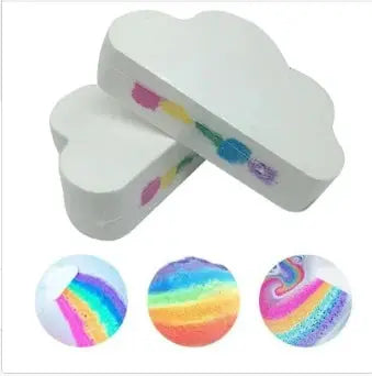 Natural Skin Care Cloud Rainbow Bath Salt Exfoliating Moisturizing Bubble Bath Bombs Ball Good Vibrations