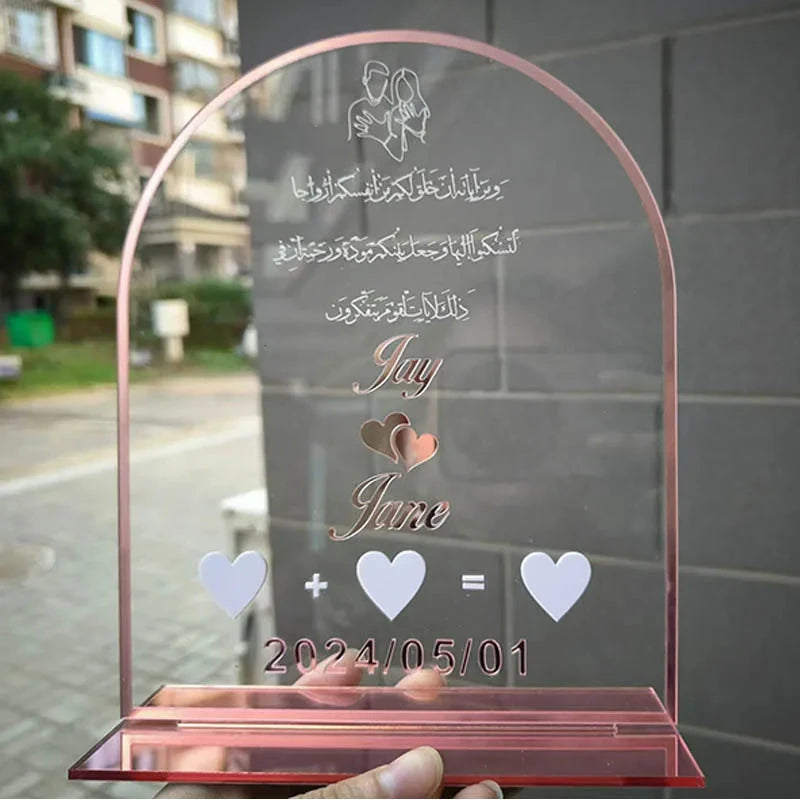 Personalized Wedding Acrylic Thumb Board Wedding Welcome Sign Mirror Acrylic Frame Wedding Party Decor Favor Enrich Your Wedding Good Vibrations