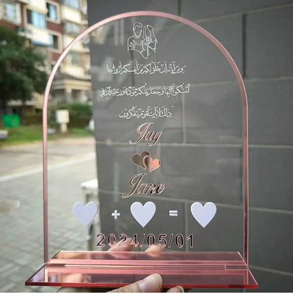 Personalized Wedding Acrylic Thumb Board Wedding Welcome Sign Mirror Acrylic Frame Wedding Party Decor Favor Enrich Your Wedding Good Vibrations