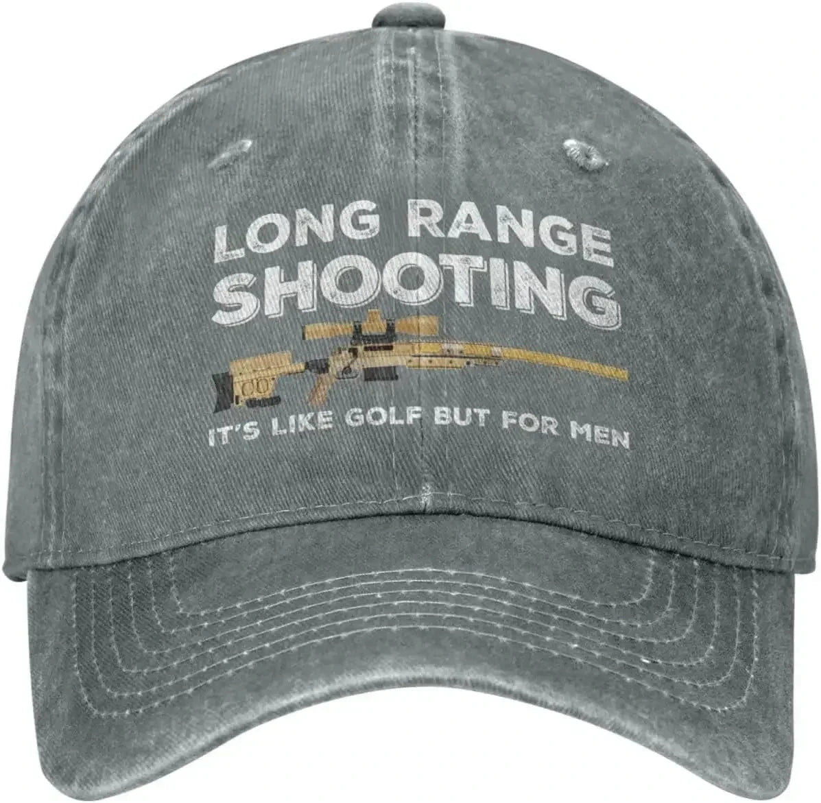 Funny Hat Long Ranges Shooting It's Like Golf But for Men Hat for Men Dad Hats Vintage Cap Good Vibrations