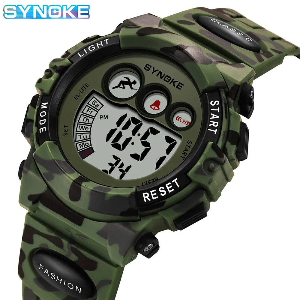 SYNOKE Student Sport Watches For Kids Colorful Electronic Watches 50M Waterproof Clock Children Digital Watch For Boys Girls Good Vibrations