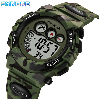 SYNOKE Student Sport Watches For Kids Colorful Electronic Watches 50M Waterproof Clock Children Digital Watch For Boys Girls Good Vibrations