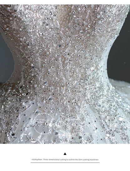 Short Long-Sleeved Socialite Wedding Dress