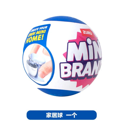 5 Surprise Ball Mini Brands Supermarket Shopping Scene Miniature Gashpon Capsule Toy Figurines Collection Kids Birthday Gifts Good Vibrations