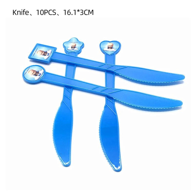 Baby Boy Party Decoration Banner Tableware Supplies Paper Boy DIY Cake Topper Birthday Foil Balloons Kit Accessory Gift Bags Good Vibrations