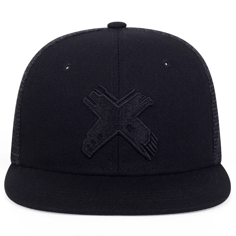 Unisex Simple Letter X Embroidery Hip-hop Hats Spring Autumn Outdoor Adjustable Casual Baseball Caps Sunscreen Hat Good Vibrations