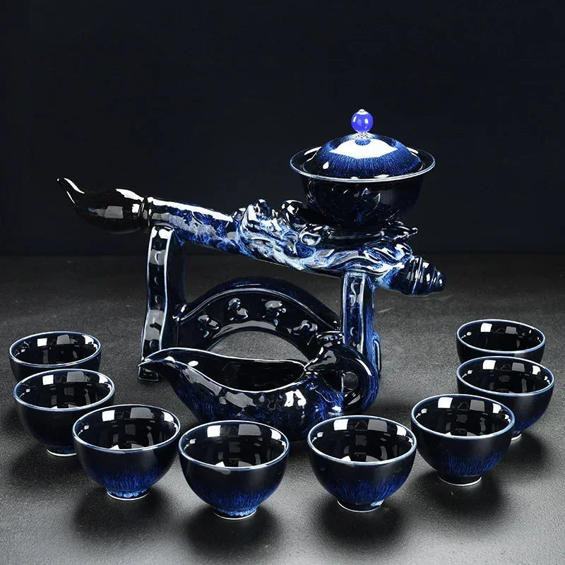 Porcelain Gaiwan Chinese Tea Set Complete Set Puer Chinese Portable Tea Set Luxury Vintage  Tea Ceremony Good Vibrations