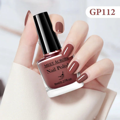 8ml Water-Based Nail Polish 48 Colors Long Lasting Quick Drying No Need of Lamp to Cure Nail Supplies Vernis for Nails Manicure Good Vibrations