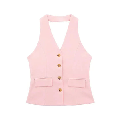 MUJER Pants Sets For Women 2 Pieces Off Shoulder Sleeveless Vest Woman Outfit Fashion Wide Leg Pants Elegant Casual Women's Set Good Vibrations