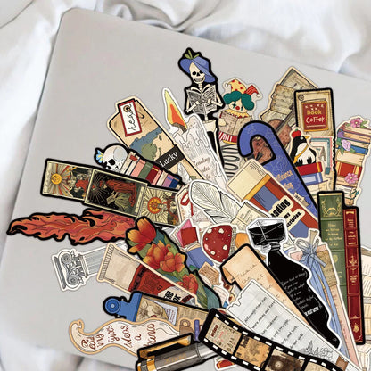 30pcs Bookmarks DIY Students Reader Page Markers Library Office Page Markings Retro Romantic Reading Books Bookish Paper Good Vibrations