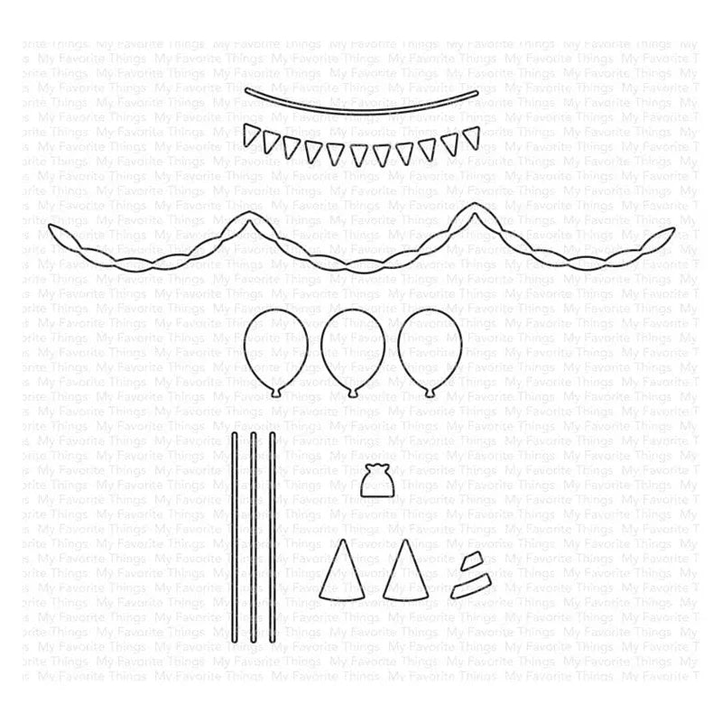 Party Decor Gift Galore Cutting Dies Clear Stamps Scrapbooking for July 2022 New Paper Making Words Embossing Frames Card Set Good Vibrations