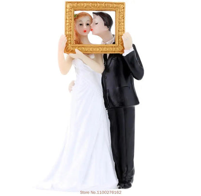 Cake Toppers Dolls Bride and Groom Figurines Funny Wedding Cake Toppers Stand Topper Decoration Supplies Marry Figurine Good Vibrations