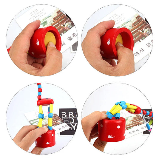 Montessori Toys Educational Wooden Toys for Children Early Learning Exercise Baby Fingers Flexible Materials Giraffe Toy Gifts Good Vibrations