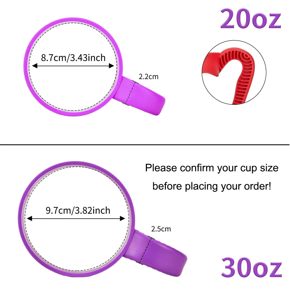 20/30oz Tumbler Handle Water Thermos Bottle Holder Travel Drinkware Holder Coffee Cup Portable Insulated Bottles Accessories Good Vibrations