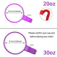 20/30oz Tumbler Handle Water Thermos Bottle Holder Travel Drinkware Holder Coffee Cup Portable Insulated Bottles Accessories Good Vibrations