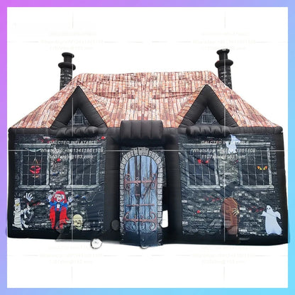 Inflatable Haunted House Funny Halloween 6m Spooky Playhouse Air Blow Up Bar Tent For Party Event Good Vibrations