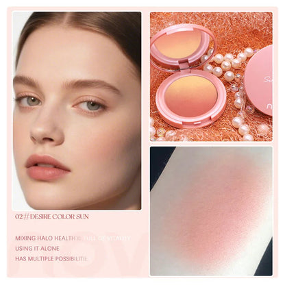 Vibrant Blush Palette, Multi-Color Gradient Design, Lightweight & Blendable Color, Face Cosmetics, With Easy-To-Use Mirror Good Vibrations