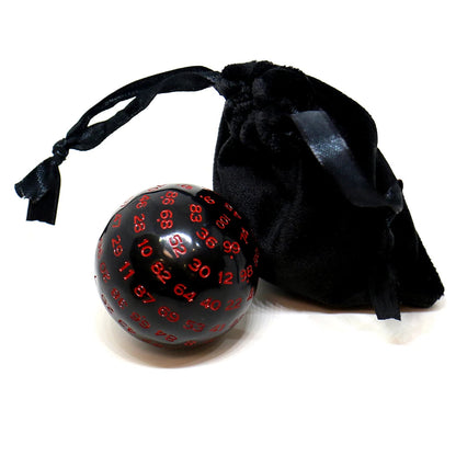 1pc D100 Dice, Board Game Dice, Polyhedral Table Game Dice Role-Playing RPG Dice, Games and Hobbies, With Velvet Bag Good Vibrations