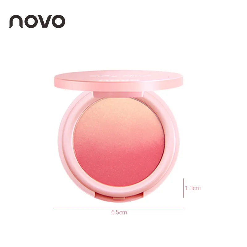 Vibrant Blush Palette, Multi-Color Gradient Design, Lightweight & Blendable Color, Face Cosmetics, With Easy-To-Use Mirror Good Vibrations