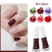 10ml Water-Base Nail Polish 40 Colors Air Dry Peel Off Nail Art For Manicure DIY Long Lasting Nail Supplies Painting Varnish Good Vibrations