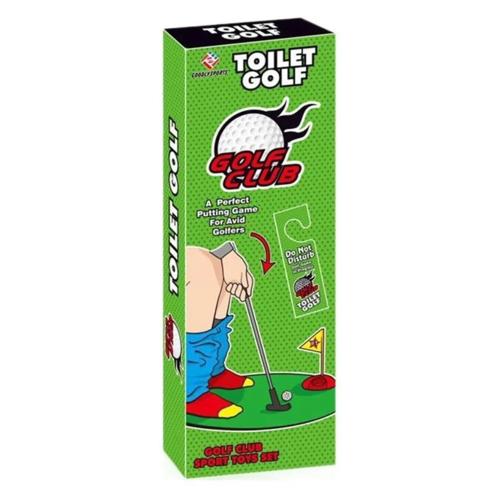 Toilet Golf Game Set - Mini Indoor Putting Toy for Family Party Fun, Kids Funny Games, Birthday Gifts, Golf Sports Entertainment Good Vibrations