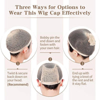 Wig Cap with Open-end for Women, Mesh Wig Cap for Long Hair, Wig Natural Nude Net Cap, 3 Pieces Good Vibrations