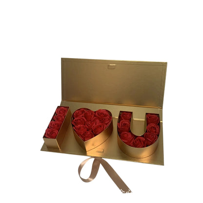 45x19x6cm Cardboard Gift Box Creative I Love You Shaped Fillable Chocolate Sweet Packing Box With Ribbon Bow For Lover Gift Wrap Good Vibrations