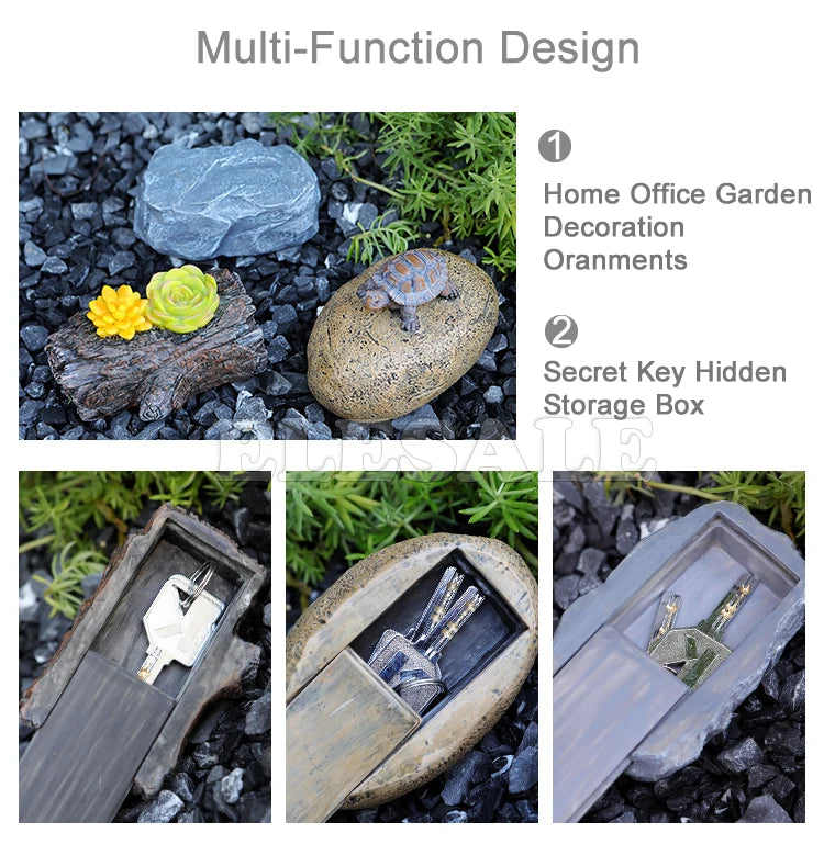 Sight Secret Rock Stone Shape Key Safe Box Hidden Storage Compartment For Home Garden RV Spare Keys Safes Free Gift Zipper Bag GOOD Vibrations Adult Super Store
