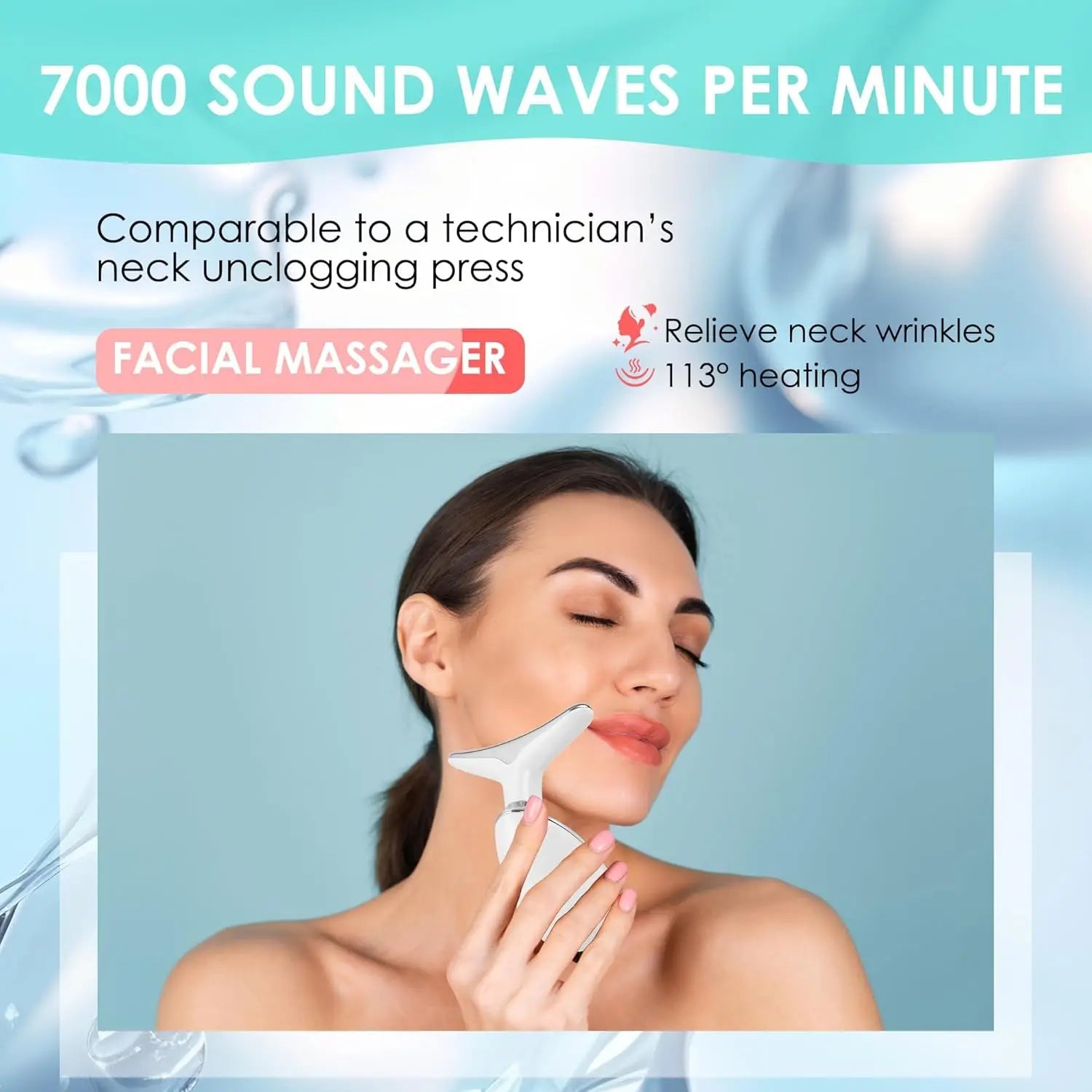 Facial Massager Red Light Beauty Device for Face and Neck Face Sculpting Wand with 7 Color LED Photon Skin Care Tool Ideal Gift Good Vibrations