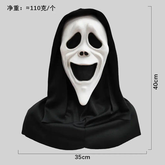 Screaming, Terrifying, Bloody Headset, Makeup Ball, Skull, Ghost Face Mask, Halloween Party, Mock Prop Good Vibrations