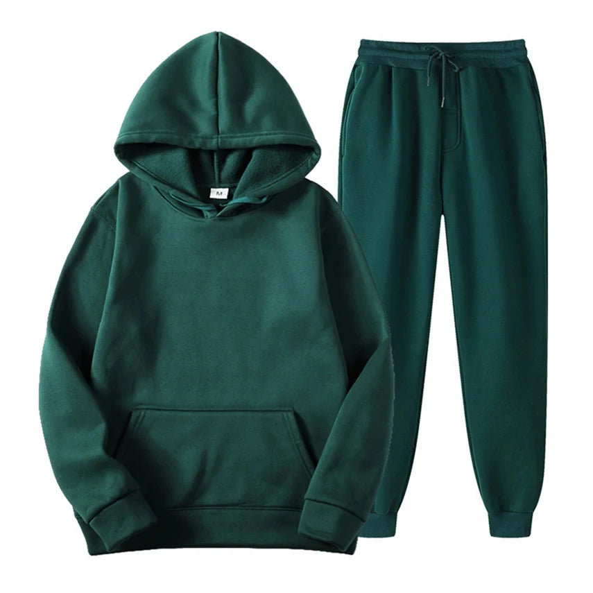 2024 Winter Brand Tracksuits Men's sets Long Sleeve Pullover + Jogging Trousers 2pcs Sets Fitness Running Suits sportswer Male Good Vibrations