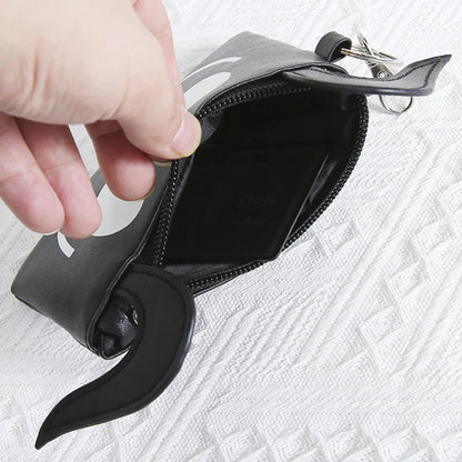 Halloween Pattern Coin Purse For Women Card Wallet Students Multi Pocket Zipper Key Bag Portable Lipstick Bank Card Storage Bag Good Vibrations