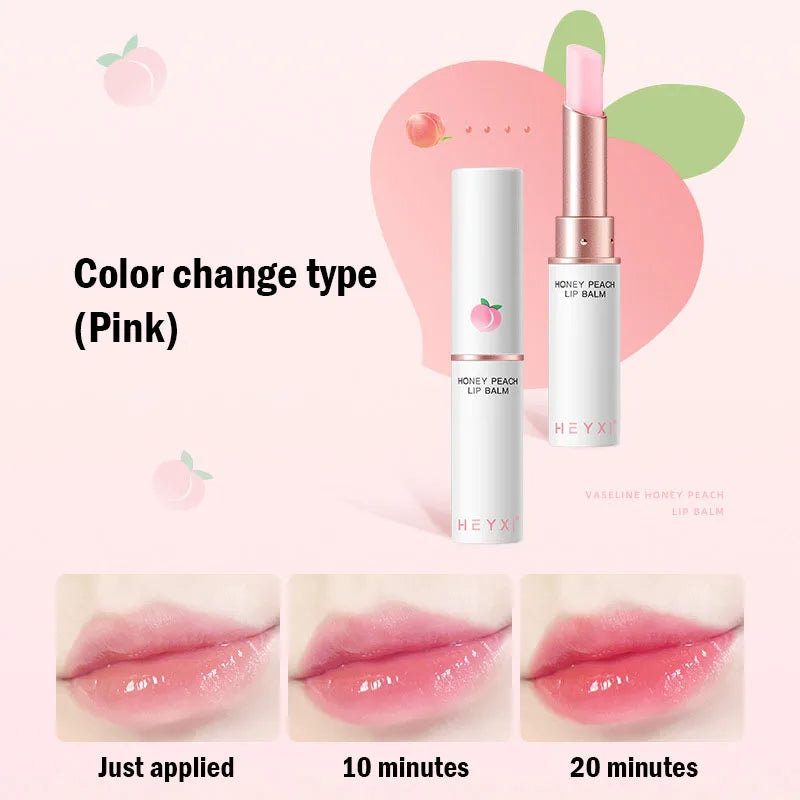 Honey Peach Lip Balm Color Change Lipstick Lips Plumper Moisturizing Hydrating Nourishing Beauty Lips Skin Carae Cosmetics Good Vibrations