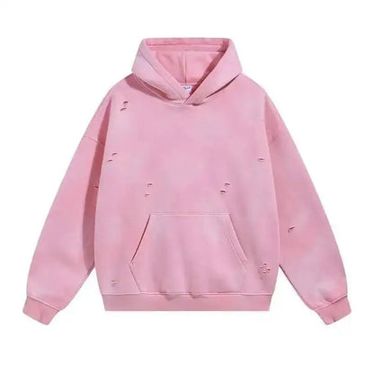 IEFB Spring New Trendy Sets Washed Sweatshirt Sweatpants Splash-ink Spray Dye Velvet Hoodies Autumn Male Wear Menwear 9W125 Good Vibrations