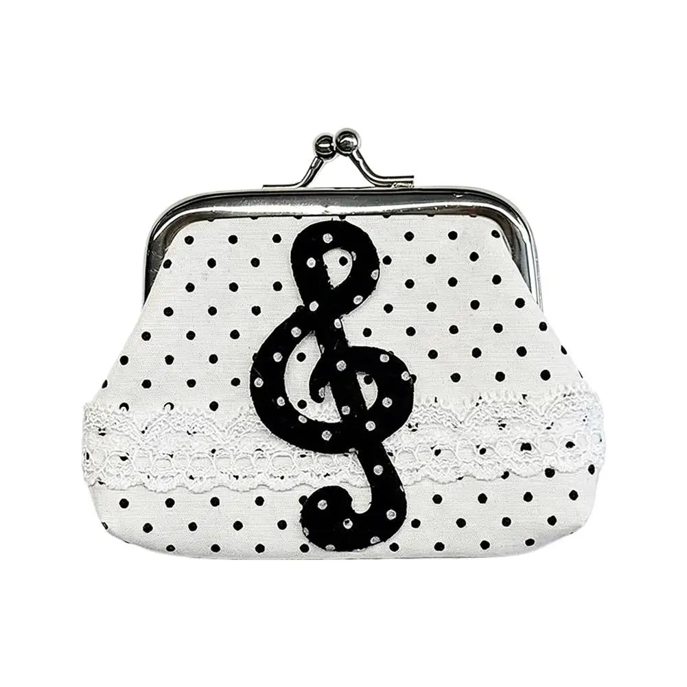 Cute Y2k Coin Purses Lady Small Wallet Wave Dot Handmade Lace Showa Rose Vintage Bag Hanging Pendant Earphone Bag Wallet Good Vibrations