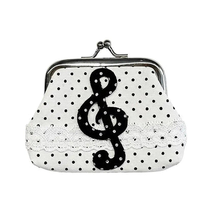 Cute Y2k Coin Purses Lady Small Wallet Wave Dot Handmade Lace Showa Rose Vintage Bag Hanging Pendant Earphone Bag Wallet Good Vibrations