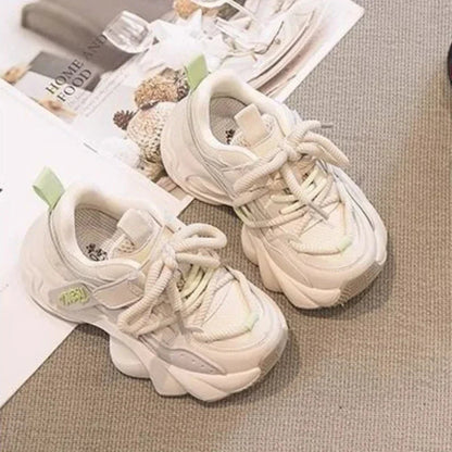 Children Sneakers for Girls 2024 Autumn New Fashion Korean Style Soft Comfortable Casual Versatile Keep Warm Cotton Chic Shoes Good Vibrations