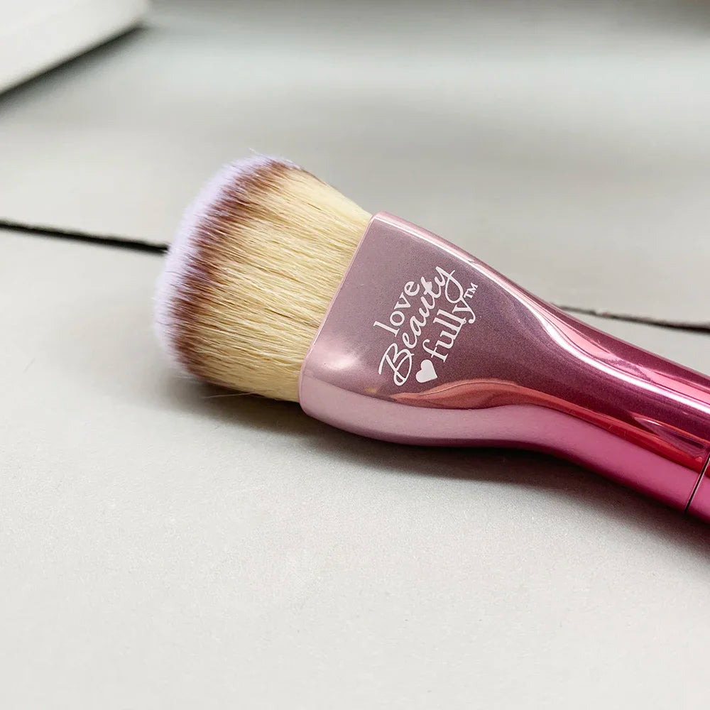 Love Beauty Fully Love is The Foundation Brush Pink Heart-Shaped Flawless Foundation Cream Makeup Brush Beauty Tool Good Vibrations