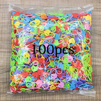 100-1000pcs Mix Color Plastic Resin Small Clip Locking Stitch Markers Crochet Latch Knitting Tools Needle Clip Hook Sewing Tool Good Vibrations