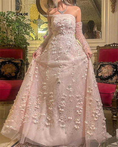 Off-shoulder Evening Dresses Woman Elegant Luxury 2025 Dresses for Special Occasions Custom Made Line A Short Sleeve Robe Soiree Good Vibrations