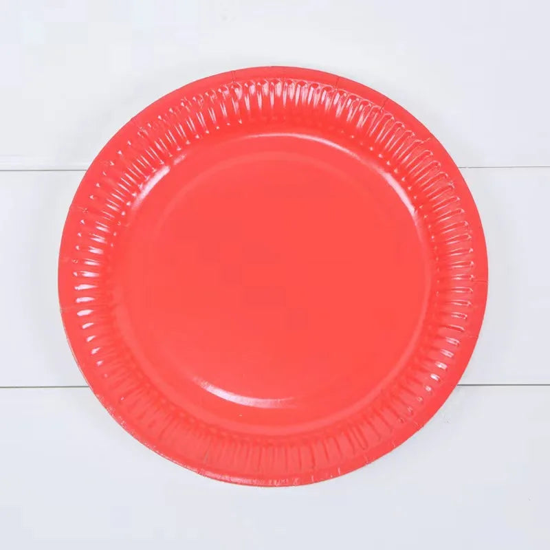 Solid Disposable Tableware Set, Party Supplies, Paper Plates, Wedding, Birthday Party Decor, Adult Favor, Black, Green, Blue, Good Vibrations