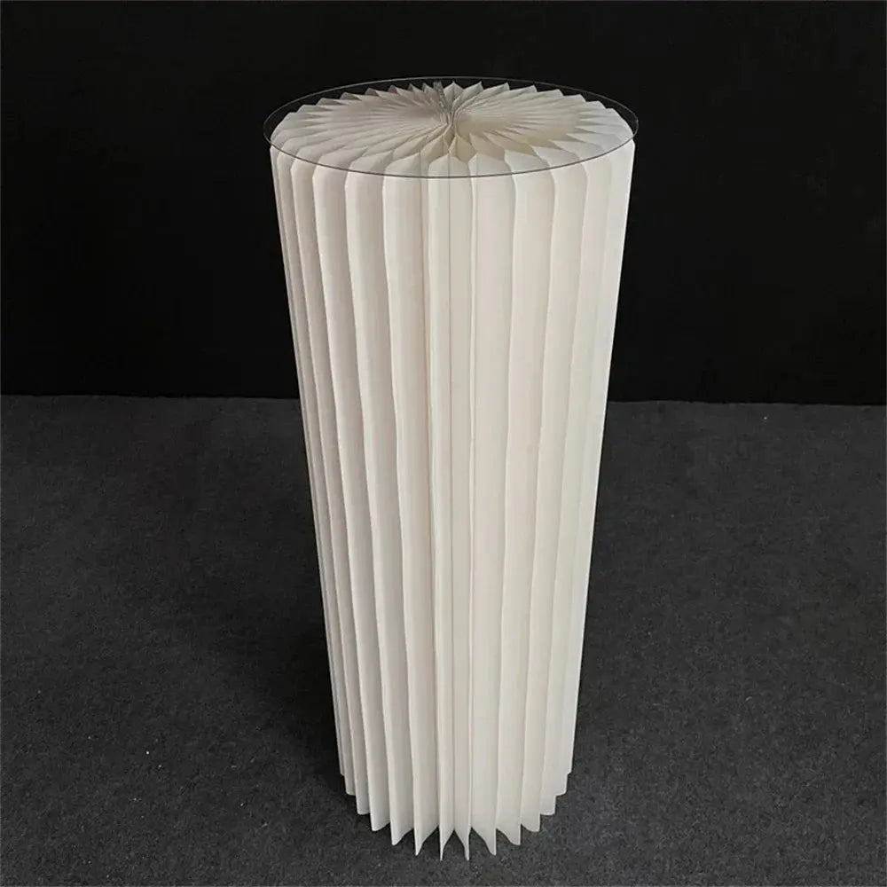 Paper Folding Cylinder Wedding Ramadan Decoration Birthday Anniversary DIY Party Supplies Baby Shower Dessert Table Cake Stand Good Vibrations