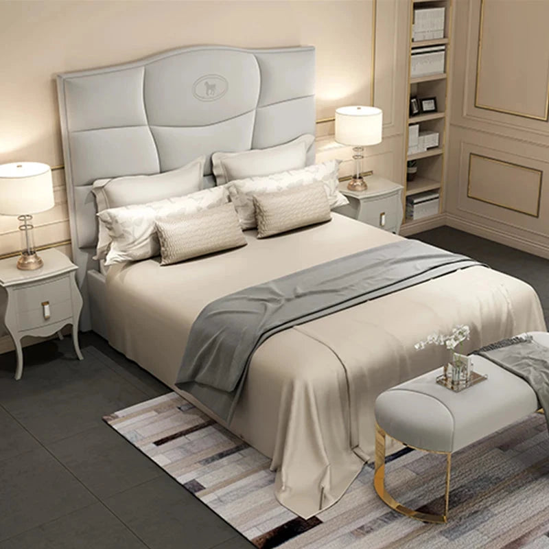 Italian design soft fabric or leather king & queen sizes bedroom beds bedding set luxury double hotel bed Good Vibrations