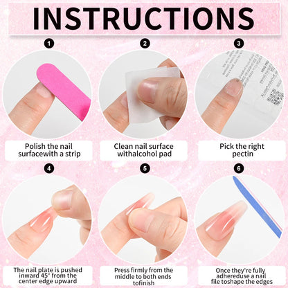 100pcs White Medium Square False Nails Full Cover Acrylic Artifical Fake Nail Tips Women Nail Decoration 10 Sizes Press On Nails Good Vibrations