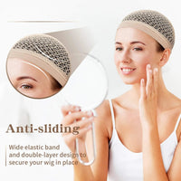 Wig Cap with Open-end for Women, Mesh Wig Cap for Long Hair, Wig Natural Nude Net Cap, 3 Pieces Good Vibrations