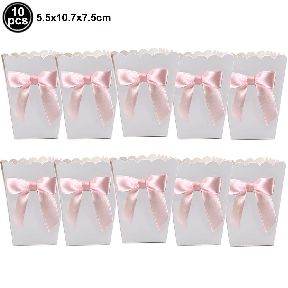 Pink Banner Happy Birthday Bow Balloon Straw Disposable Paper Plate Napkin Cup Tableware Princess Girl Birthday Party Supplies Good Vibrations