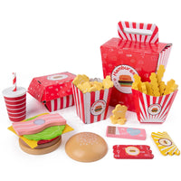 Baby toy Kitchen toys Burger Set Real life Cosplay Monterssori Educational Wooden toys for Children Party Game Christmas gift Good Vibrations