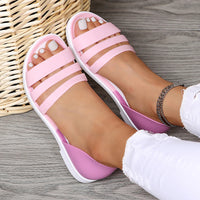 Sandals Women Summer Shoes Flat Slides Women High Quality Sandals Ladies Designers Trend Versatile Outdoor Flat Beach Sandals Good Vibrations