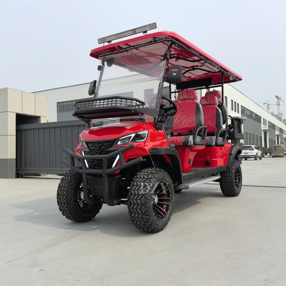 Energy Saving Effect of Manufacturer's 4+2 Seat Electric off-Road Vehicle, Four-Wheel Golf Cart    Truck with a trailer attached Good Vibrations