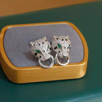 Classic Crystal Leopard Charm Bracelets for Women Fashion Brand Jewelry Set Delicate Zirconia Chain Choker Necklaces Party Gift Good Vibrations